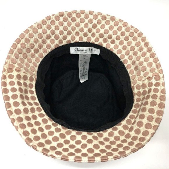 Auth Christian Dior 05DDO923I156 Logo dots hat cotton / polyester pink/White main image 10